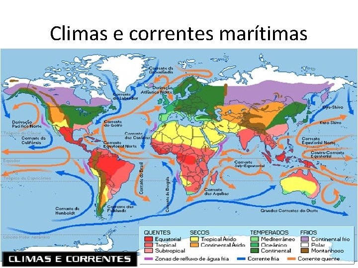 Climas e correntes marítimas 