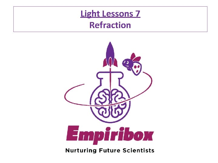 Light Lessons 7 Refraction 