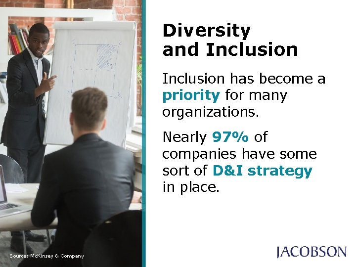 Diversity and Inclusion has become a priority for many organizations. Nearly 97% of companies Diversity and Inclusion has become a priority for many organizations. Nearly 97% of companies