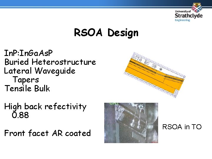 RSOA Design In. P: In. Ga. As. P Buried Heterostructure Lateral Waveguide Tapers Tensile