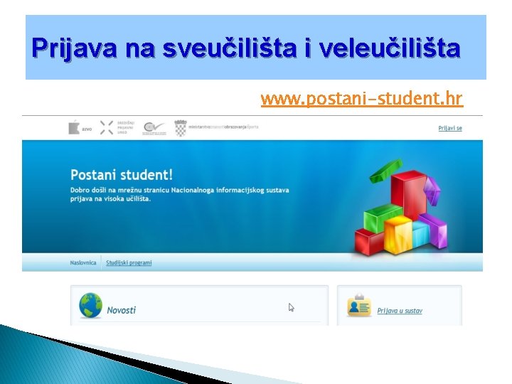 Prijava na sveučilišta i veleučilišta www. postani-student. hr 