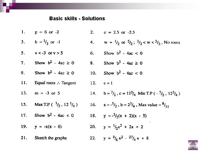 Basic skills - Solutions 
