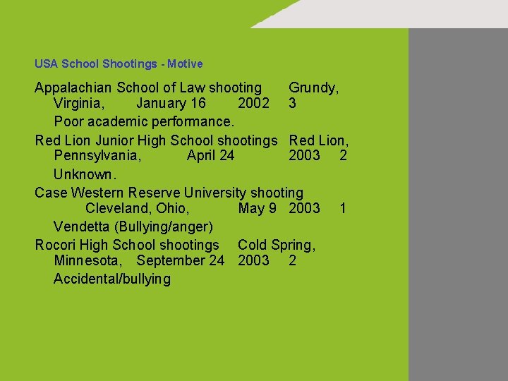 USA School Shootings - Motive Appalachian School of Law shooting Grundy, Virginia, January 16