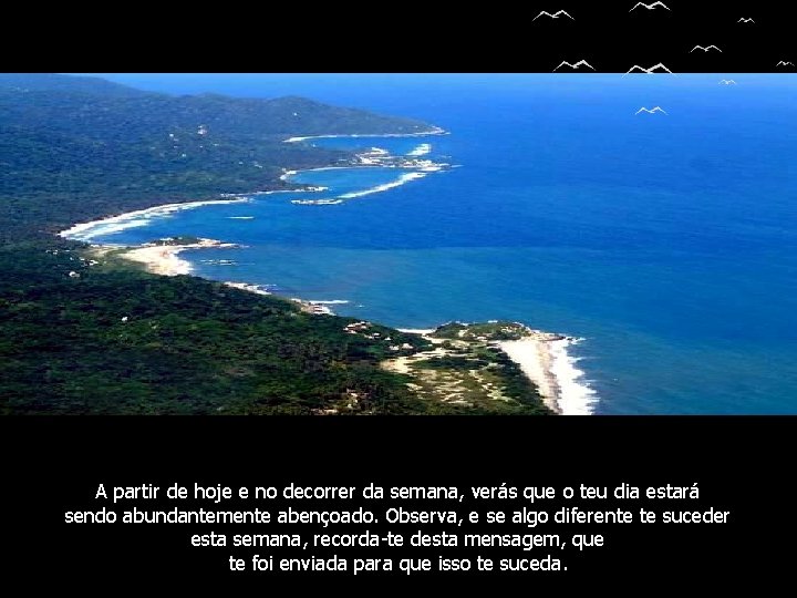 A partir de hoje e no decorrer da semana, verás que o teu dia