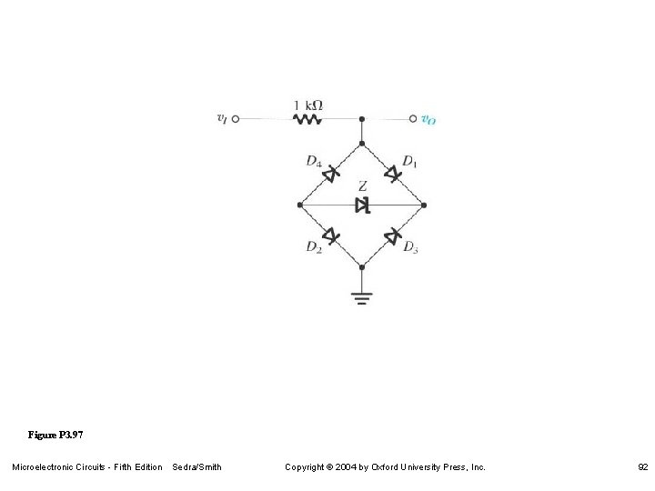 Figure P 3. 97 Microelectronic Circuits - Fifth Edition Sedra/Smith Copyright 2004 by Oxford