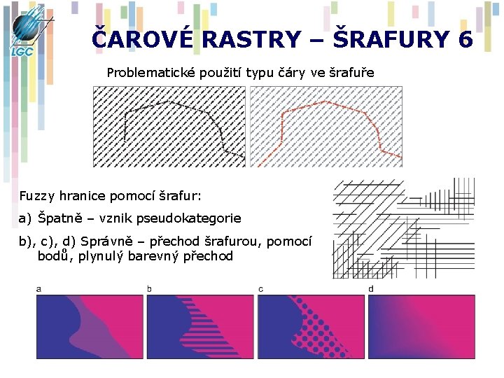 ČAROVÉ RASTRY – ŠRAFURY 6 Problematické použití typu čáry ve šrafuře Fuzzy hranice pomocí