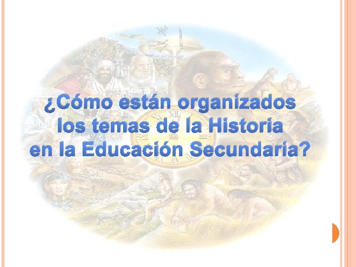 ¿Cómo están organizados los temas de la Historia en la Educación Secundaria? 