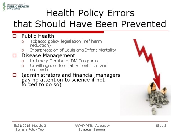 Health Policy Errors that Should Have Been Prevented o Public Health o o Tobacco