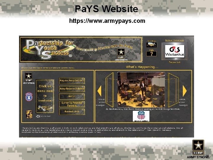 Pa. YS Website https: //www. armypays. com 16 