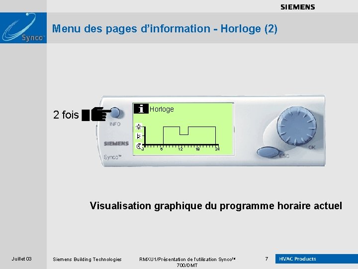 . . . . Menu des pages d’information - Horloge (2) Horloge 2 fois