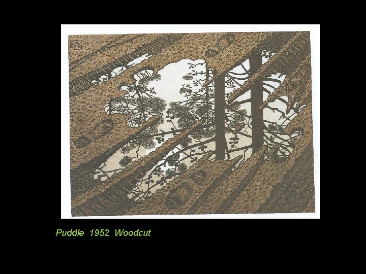 Puddle 1952 Woodcut 