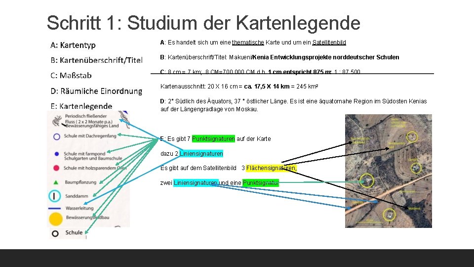 Schritt 1: Studium der Kartenlegende A: Es handelt sich um eine thematische Karte und Schritt 1: Studium der Kartenlegende A: Es handelt sich um eine thematische Karte und