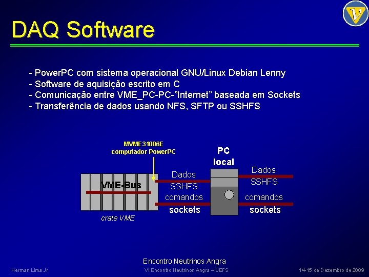 DAQ Software - Power. PC com sistema operacional GNU/Linux Debian Lenny - Software de