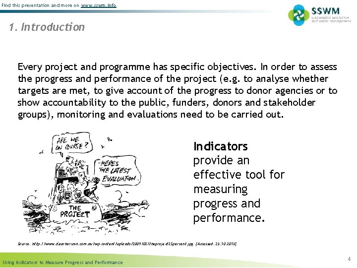 Find this presentation and more on www. sswm. info 1. Introduction Every project and