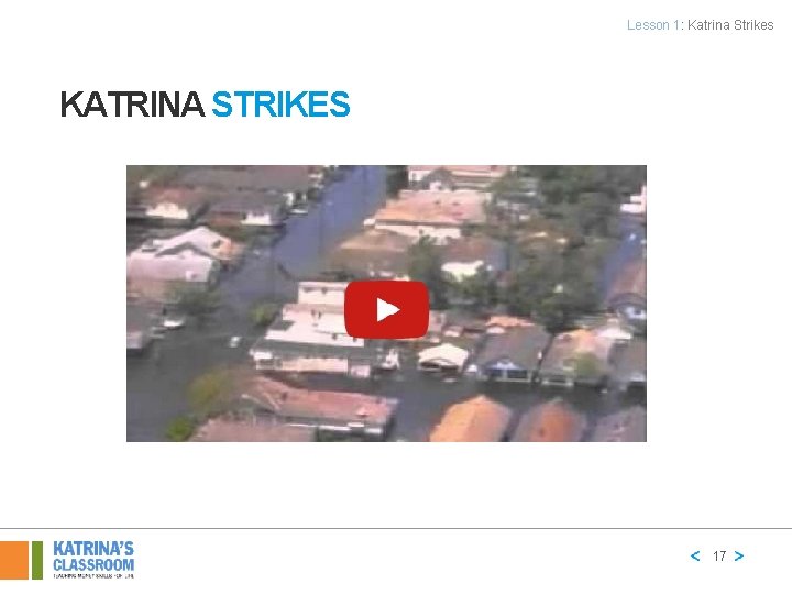 Lesson 1: Katrina Strikes KATRINA STRIKES 17 