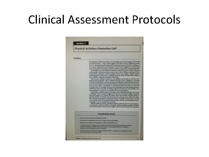 Clinical Assessment Protocols 