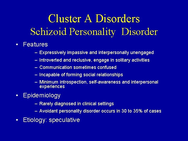 Personality And Impulsecontrol Disorders Chapter 20 What Is