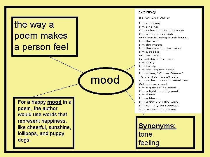 the way a poem makes a person feel mood For a happy mood in
