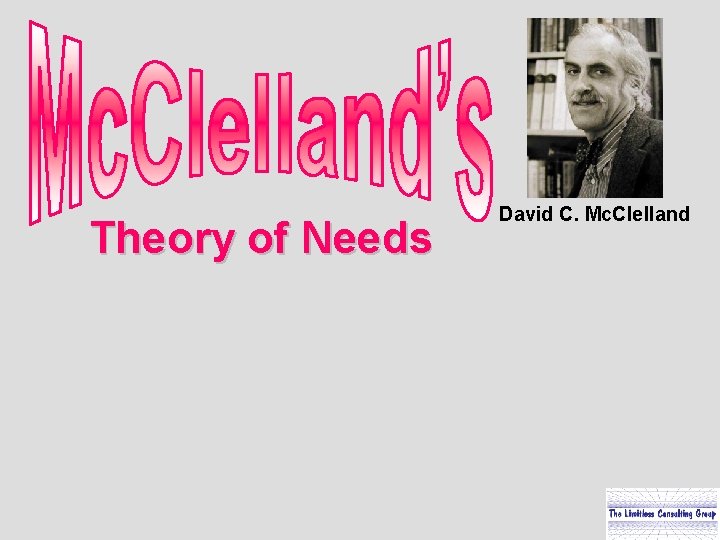 Theory of Needs David C. Mc. Clelland 6 -14 