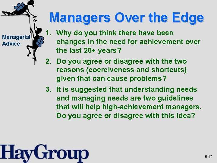 Managers Over the Edge Managerial Advice 1. Why do you think there have been