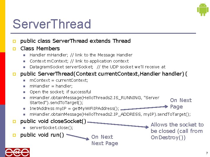 Android Introduction Hello Threads 1 Goal p Create