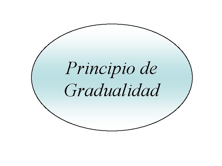 Principio de Gradualidad Principio de Gradualidad