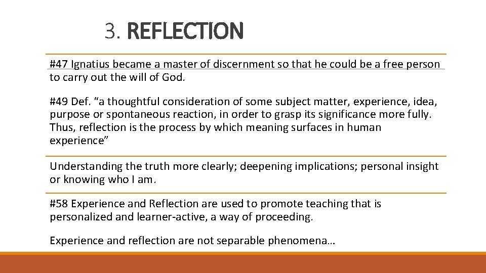 3. REFLECTION #47 Ignatius became a master of discernment so that he could be 3. REFLECTION #47 Ignatius became a master of discernment so that he could be
