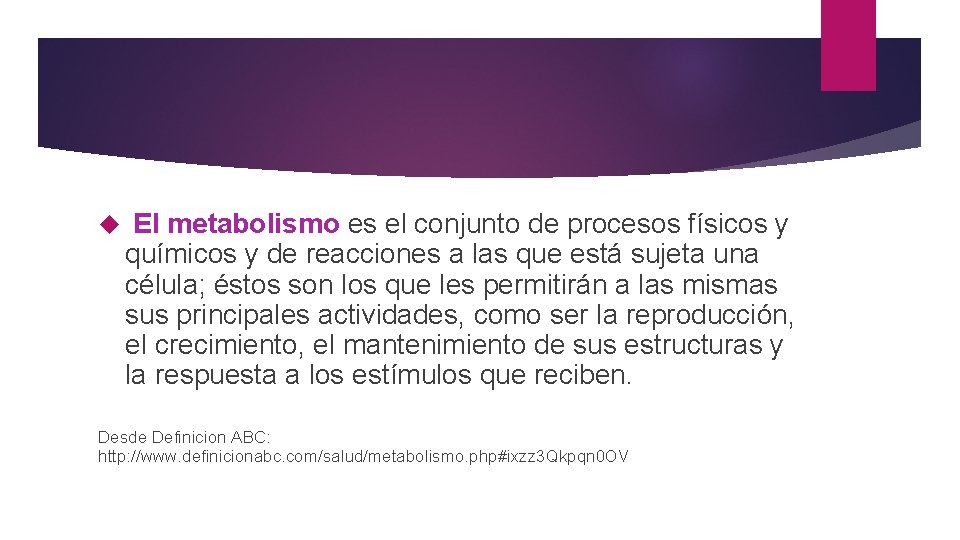 El metabolismo es el conjunto de procesos físicos y químicos y de reacciones El metabolismo es el conjunto de procesos físicos y químicos y de reacciones