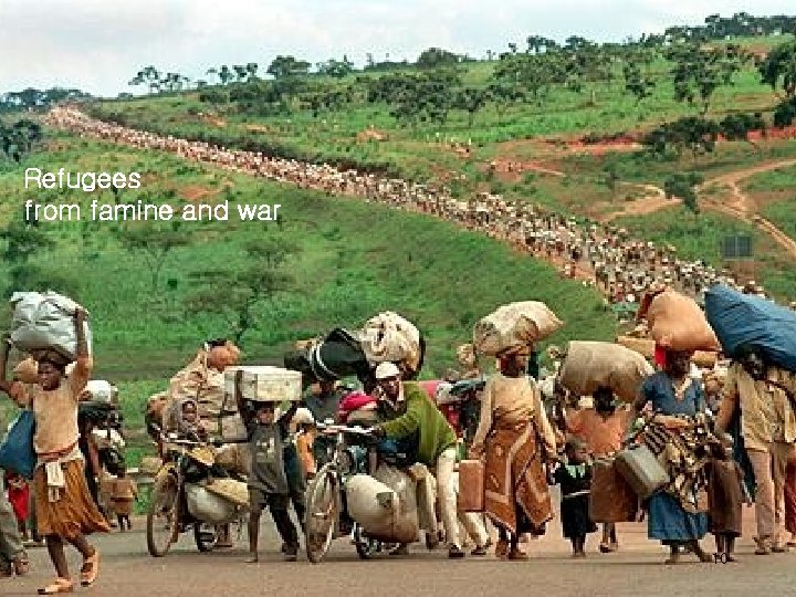 Refugees from famine and war 10 