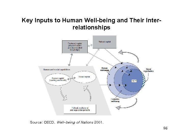 Key Inputs to Human Well-being and Their Interrelationships Source: OECD, Well-being of Nations 2001.