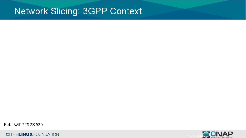 Network Slicing: 3 GPP Context Ref. : 3 GPP TS 28. 530 Intel Confidential