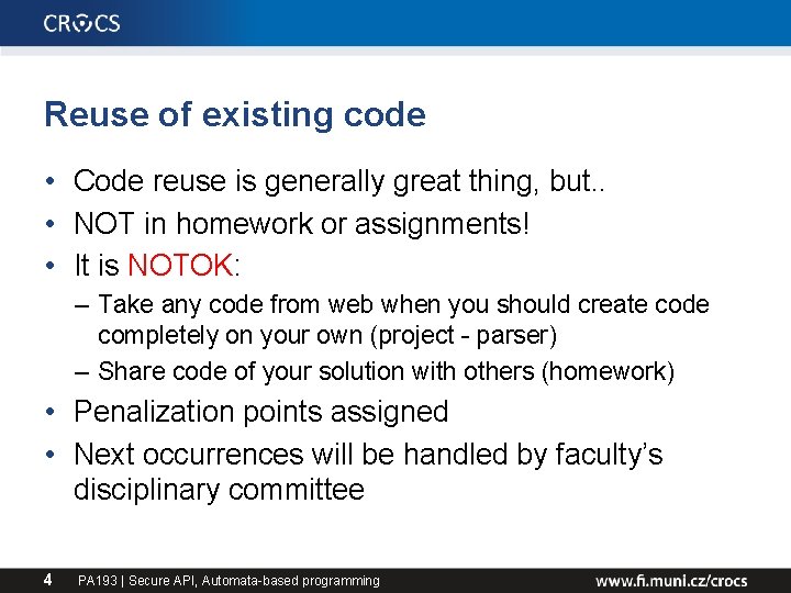 Reuse of existing code • Code reuse is generally great thing, but. . •