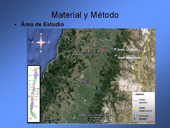 Material y Método • Área de Estudio 