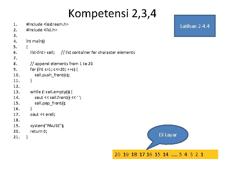 Kompetensi 2, 3, 4 1. 2. 3. 4. 5. 6. 7. 8. 9. 10.