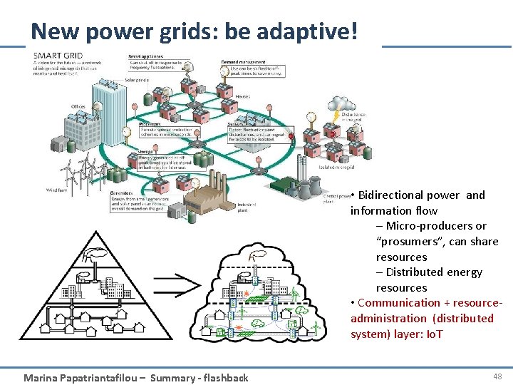 New power grids: be adaptive! • Bidirectional power and information flow – Micro-producers or