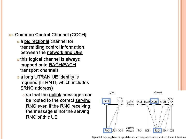  Common Control Channel (CCCH) a bidirectional channel for transmitting control information between the