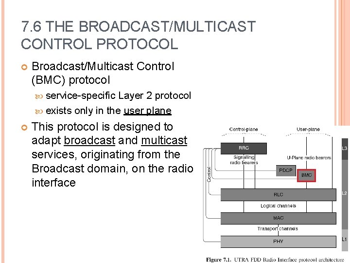 7. 6 THE BROADCAST/MULTICAST CONTROL PROTOCOL Broadcast/Multicast Control (BMC) protocol service-specific Layer 2 protocol