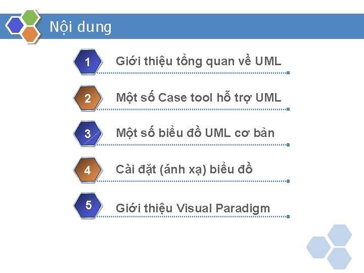 Nội dung 1 Giới thiệu tổng quan về UML 2 Một số Case tool