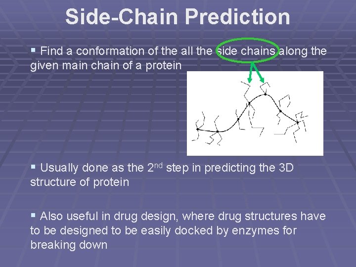 Side-Chain Prediction § Find a conformation of the all the side chains along the