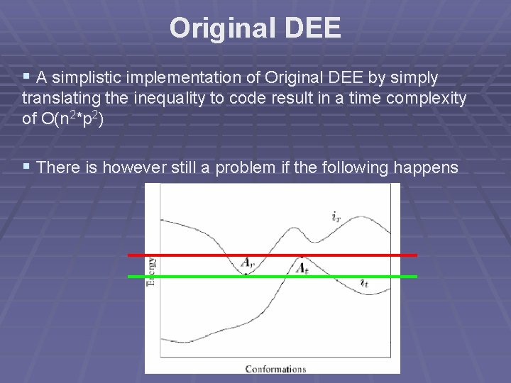 Original DEE § A simplistic implementation of Original DEE by simply translating the inequality