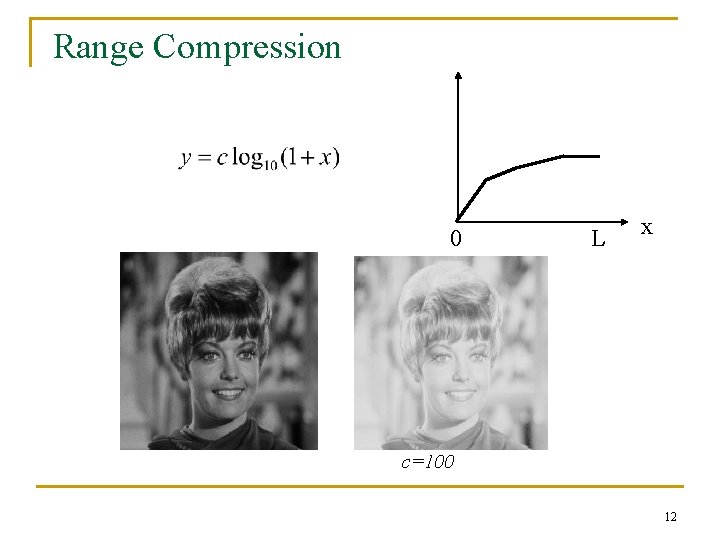 Range Compression 0 L x c=100 12 