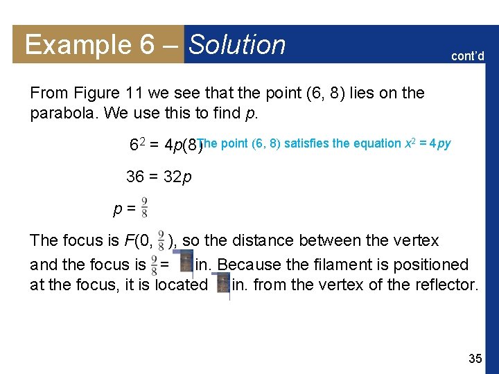 Example 6 – Solution cont’d From Figure 11 we see that the point (6,