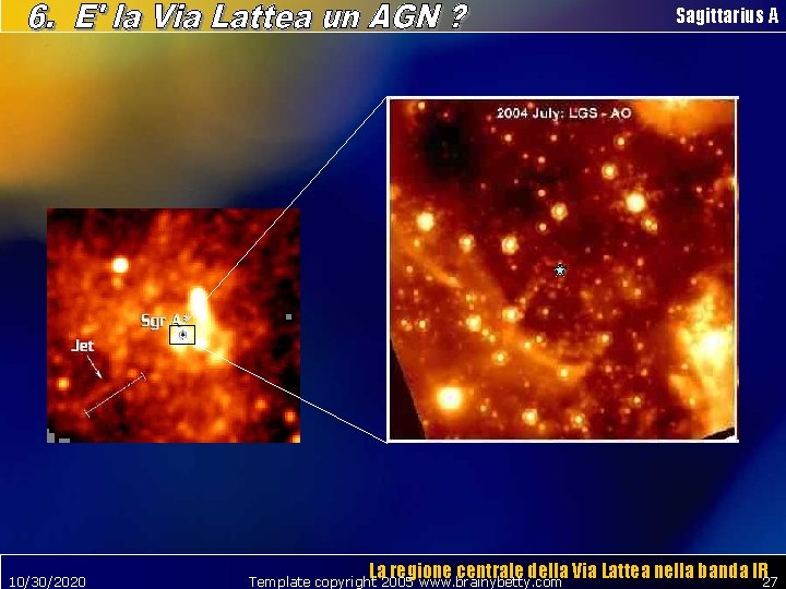 Sagittarius A 10/30/2020 La regione centrale della Via Lattea nella banda IR 27 Template