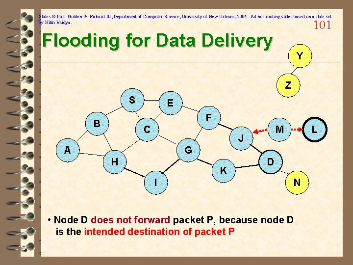 Slides © Prof. Golden G. Richard III, Department of Computer Science, University of New