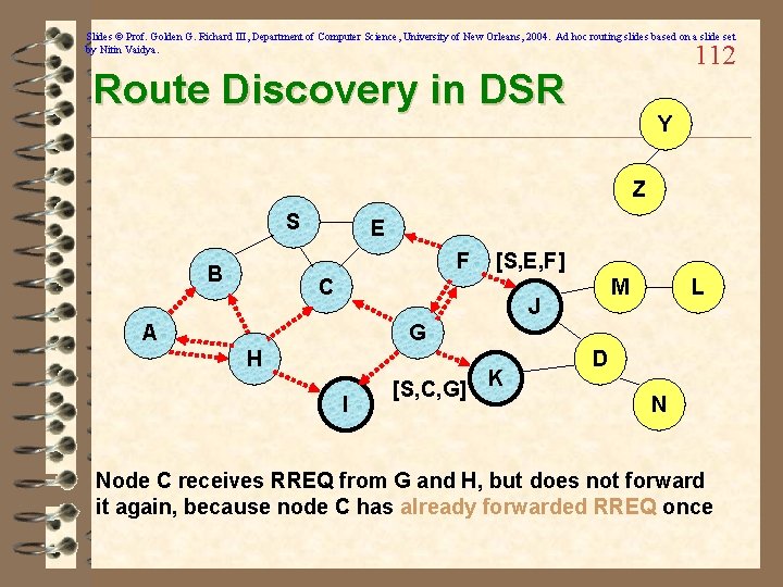 Slides © Prof. Golden G. Richard III, Department of Computer Science, University of New