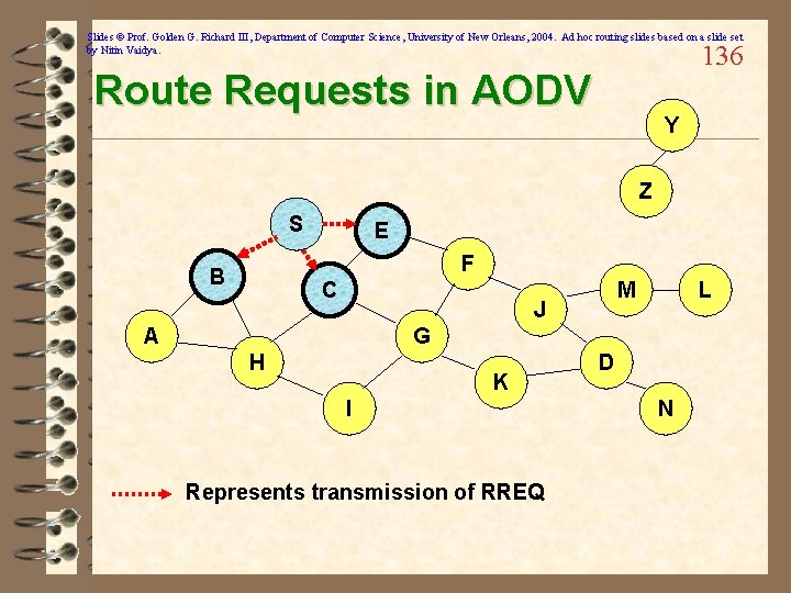 Slides © Prof. Golden G. Richard III, Department of Computer Science, University of New