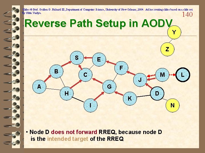 Slides © Prof. Golden G. Richard III, Department of Computer Science, University of New