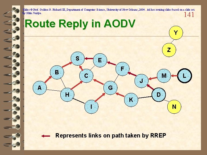 Slides © Prof. Golden G. Richard III, Department of Computer Science, University of New