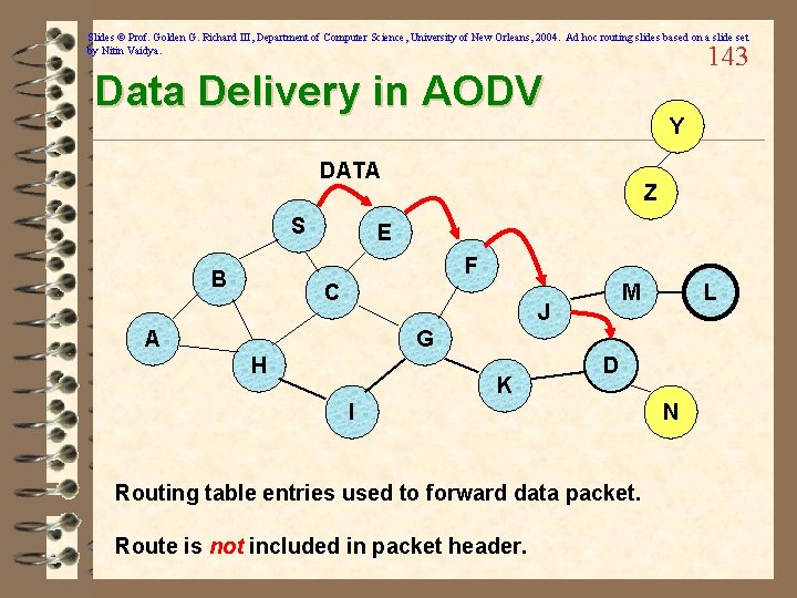 Slides © Prof. Golden G. Richard III, Department of Computer Science, University of New