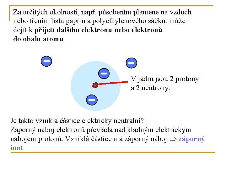 Za určitých okolností, např. působením plamene na vzduch nebo třením listu papíru a polyethylenového